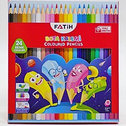 Fatih 24'lü Tam Boy Kuru Boya Karton Kutu / 33225 - Fatih