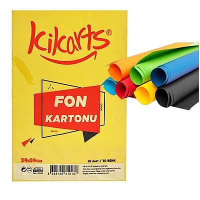 Fon Kartonu 100 gr 25x35 10'lu Karışık Renkler - 1