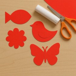 Fon Kartonu 100gr 50x70 Kırmızı Renk Paket (100'lü) - Kika