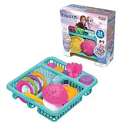 Frozen Oyuncak Bulaşıklık Seti 21 Parça Mutfak Oyun Seti Çocuklar İçin Evcilik Oyuncağı - DEDE