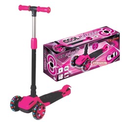 Furkan Toys Cool Wheels Tulpar Işıklı Katlanır Scooter Pembe 59342 - Furkan Toys