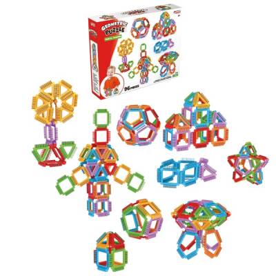 Geometrik Puzzle 96 Parça | Eğitici ve Renkli Şekillerle Puzzle Oyunu - 1