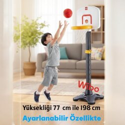 Güçlü Dev Ayaklı Süper Basketbol Potası Ayarlanabilir Boy 198 Cm - Güçlü Toys