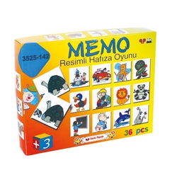 Güçlü Eğitici Oyun Memo Resimli Hafıza Oyunu 36 Parça - Güçlü Toys