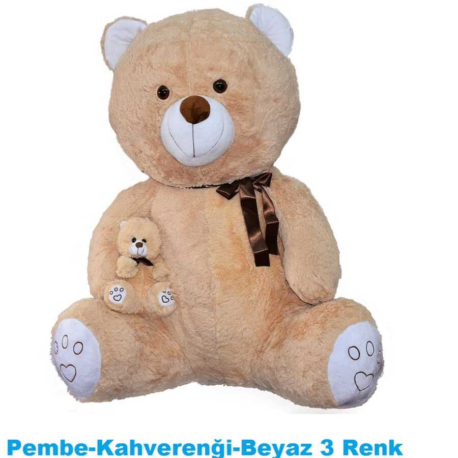 Halley Oyuncak Yavrulu Peluş Ayı 100 Cm