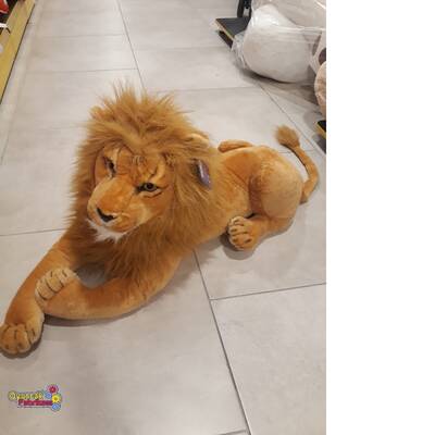 Halley Peluş Oyuncak Yatan Büyük Lion Aslan 110 Cm - 3