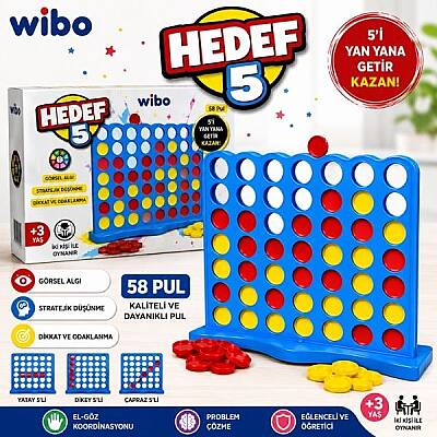 Hedef 5 Strateji Oyunu 5'i Yan Yana Getir Kazan 58 Pullu Zeka ve Akıl Oyunu 2 Kişilik - 1