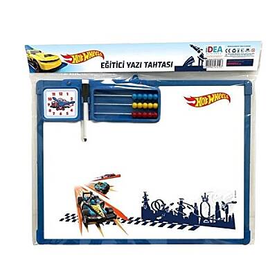 Hot Wheels Abaküslü Yazı Tahtası Kalemli Eğitici Çizim Matematik ve Saat Öğrenme Tahtası - 1