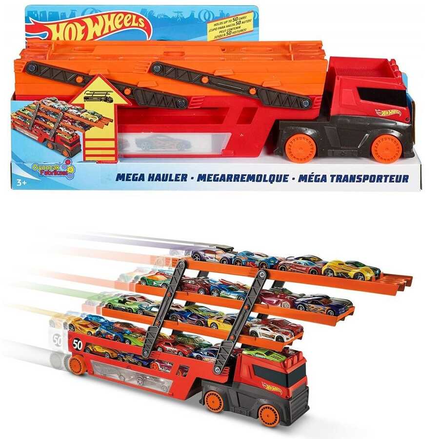 Hotwheels Mega Oyuncak Tır (kırmızı-turuncu) Ghr48