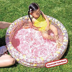 Intex 3 Boğumlu Şişme Bebek Havuzu Çiçek Desenli 86x25cm - İntex