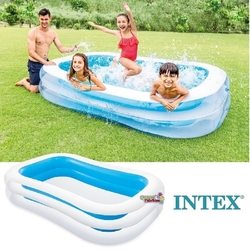 Intex 56483 Büyük Şişme Aile Havuzu Dış Bölme Şeffaf 262x175x56 cm - İntex
