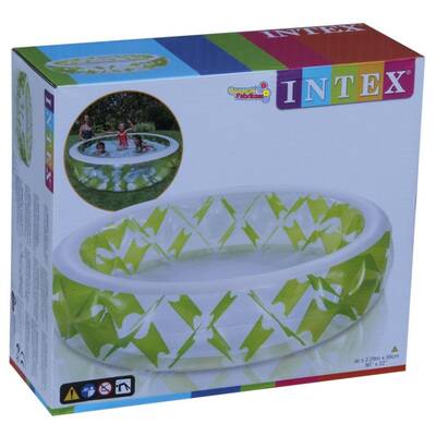 Intex 57182 Şişme Aile Havuzu Yeşil Şeritli 229x56 Cm (Yuvarlak) - 7