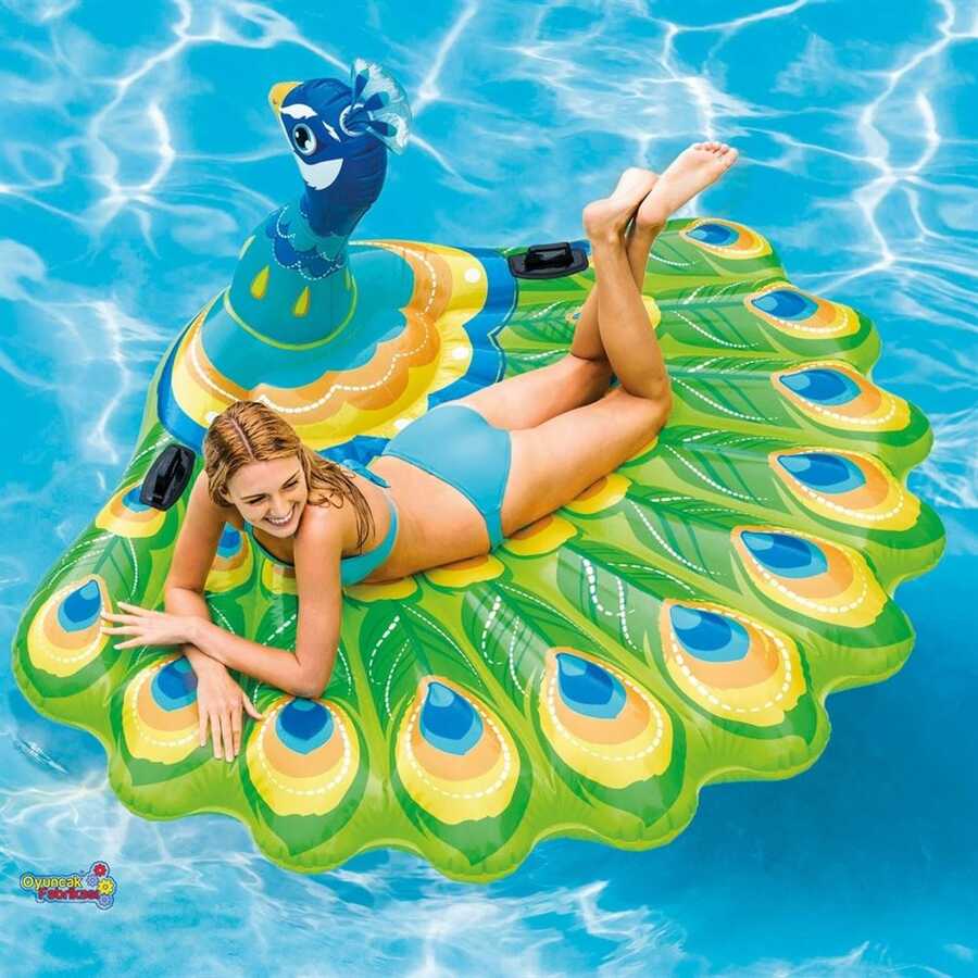 Intex 57250 Sisme Tavuskusu Deniz Yatagi Ada Deniz Havuz Yataklari Biniciler Intex