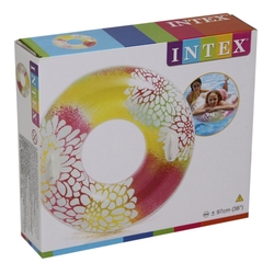 İntex 58263 Tutmaçlı Transparan Çiçekli Simit 97 Cm - İntex