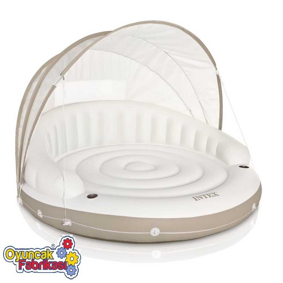 Intex 58292 Şişme Gölgelikli ve Sırtlıklı Lüks AdaYatak