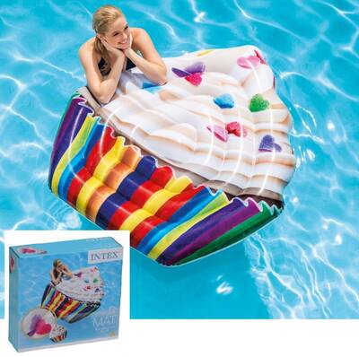 Intex 58770 Şişme Deniz Yatağı CupCake Ada 142x135 Cm - 1
