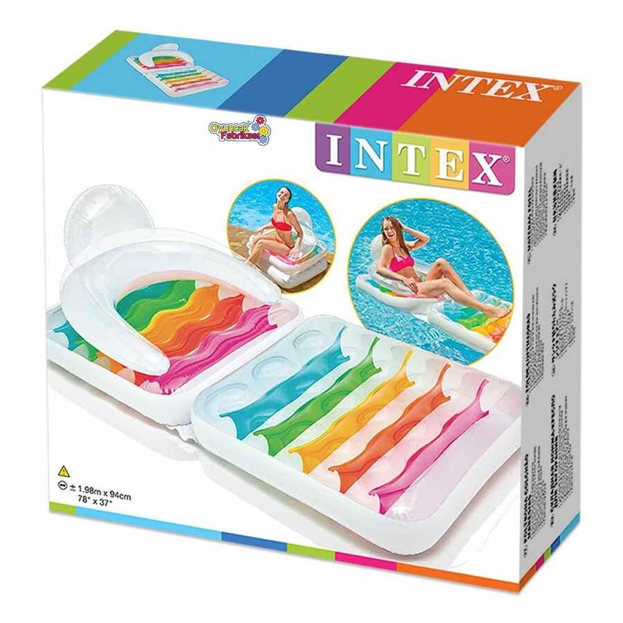 İntex 58847 İntex Katlanır Koltuk Yatak 198x94 cm Deniz &amp; Havuz