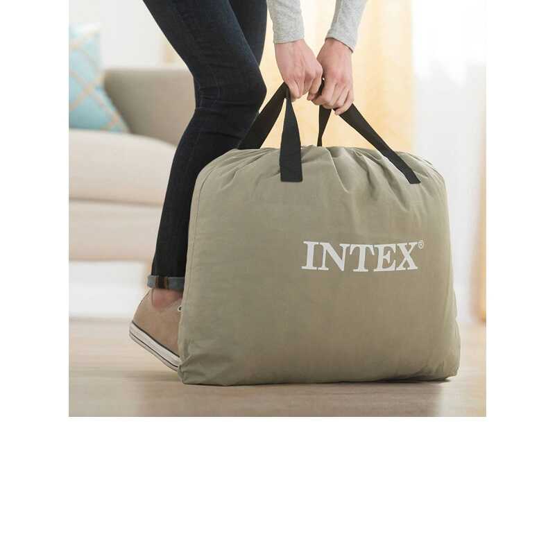 İntex 64116 Tek Kişilik Şişme Yatak Kendinden Motorlu Fiber Tech Dura