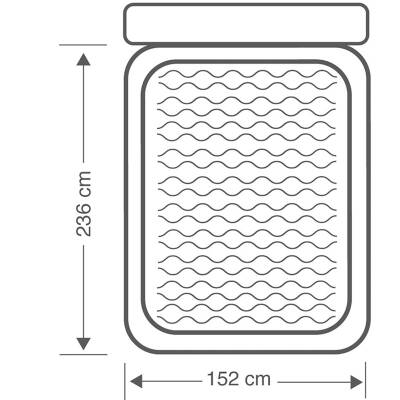 Intex 64448 Queen Dura-Beam Elektrikli Peluş Başlıklı Çift Kişilik Şişme Yatak - 5