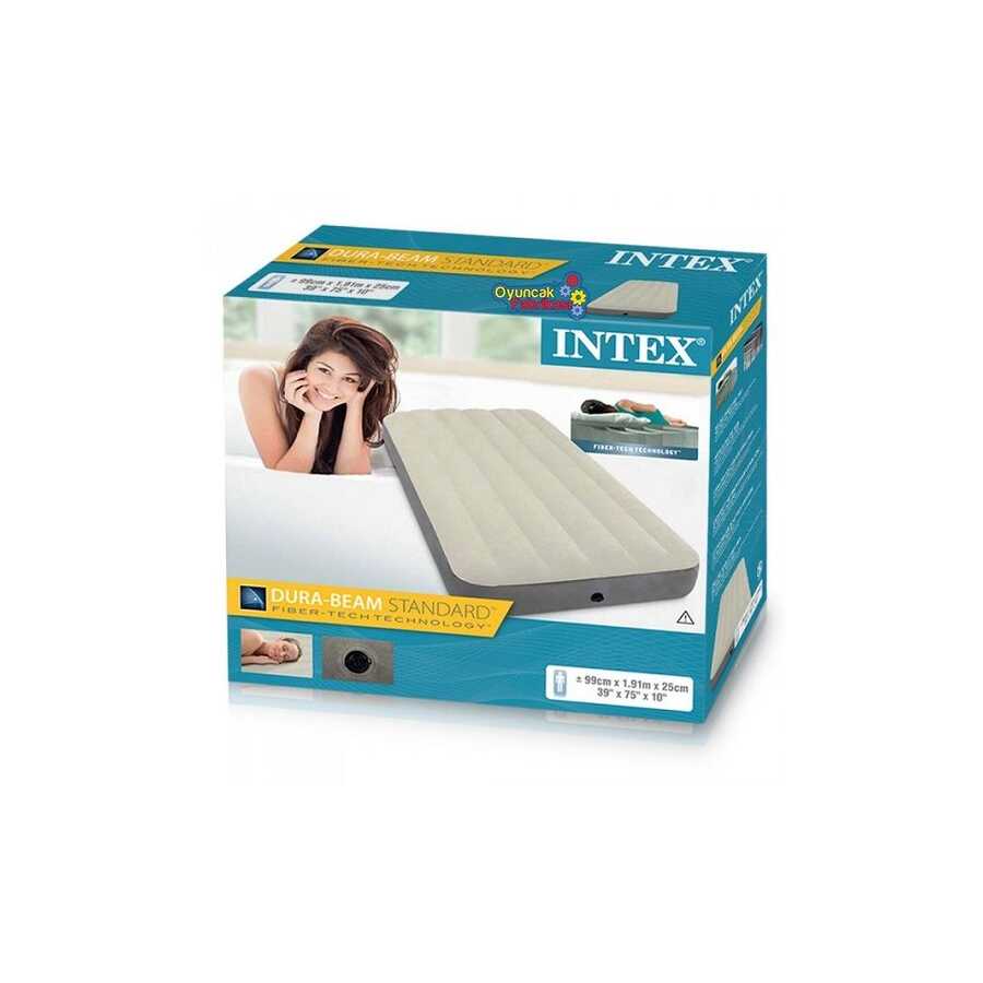 Intex 64707 Şisme Yatak Tek Kişilik Twin Deluxe Intex Şişme Yatak İntex