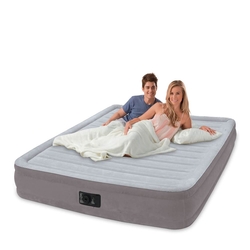 intex 67770 cift kisilik sisme yatak kadife kapli elektrikli intex sisme yatak intex