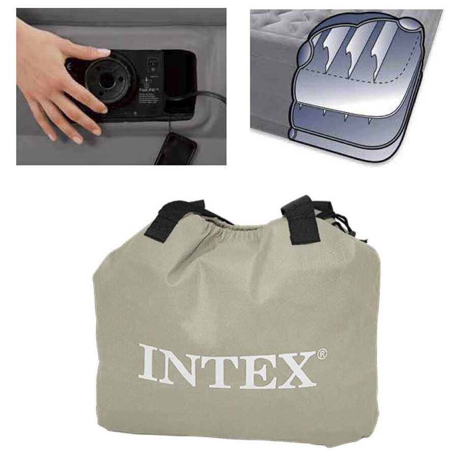 İntex 67952 4 Katlı Ortopedik Tek Kişilik Şişme Yatak