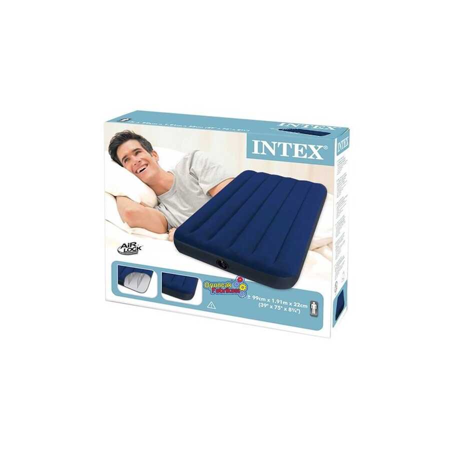 İntex 68757 Tek Kişilik Şişme Yatak 99x191x22 Cm AirLock İntex 68757 Tek Kişilik Şişme Yatak 99x191x22 Cm AirLock