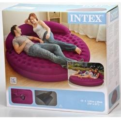 İntex 68881 Sırtlıklı Oval Şişme Yatak - İntex