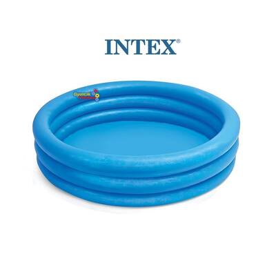 intex Büyük Kaydırak ve Şişme İntex Şişme Mavi Havuz+100 Adet Top+Pompa+Tamir Kiti