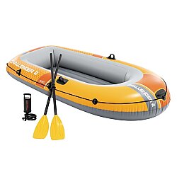 Intex Challenger 2 Şişme Bot Seti 236x114x41 cm 2 Kişilik Kürekli ve Pompalı Deniz Göl Balıkçı Botu - İntex