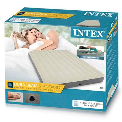İntex Çift Kişilik Şişme Yatak Tek Katlı Queen Deluxe 64709 - 1