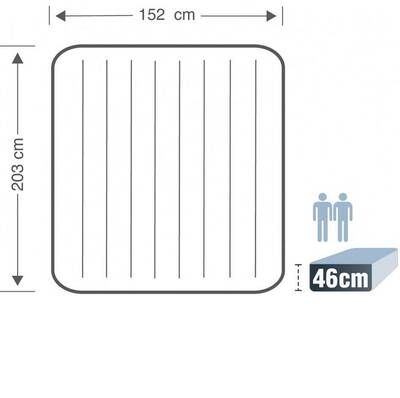 INTEX Elektrikli Çift Kişilik Şişme Yatak 64126 Gri (152x203x46cm) - 4