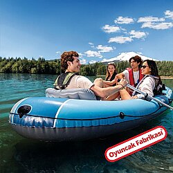 Intex Excursion 4 Kişilik Şişme Bot Seti Gök Mavisi 315x165x43 Cm İntex-66324 - İntex