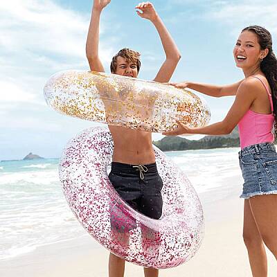 Intex Sim Desenli Büyük Şişme Simit 119 cm (9+Yaş) - 1