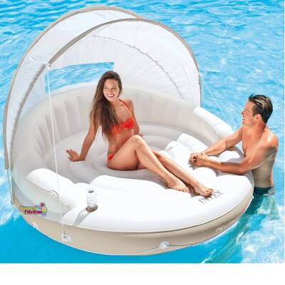intex Şişme Gölgelikli ve Sırtlıklı Lüks Ada-Yatak intex 58292 - 1