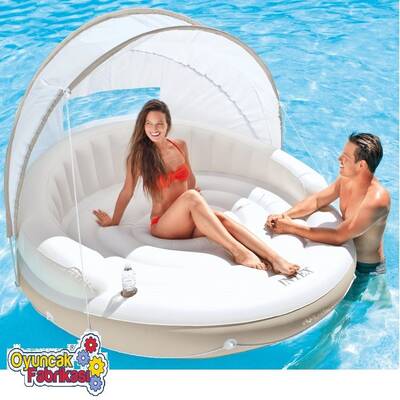 intex Şişme Gölgelikli ve Sırtlıklı Lüks Ada-Yatak intex 58292 - 2