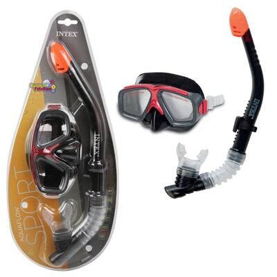 Intex Surf Rider Yüzücü Set Şnorkel Yüzme Dalış Yüz Maskesi - 1