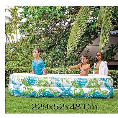 Intex Yaprak Desenli Tropik Aile Şişme Havuzu 229x52x48 Cm - 1