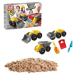 Iş Makineleri Kum Seti (750 Gr.) - Art Craft Kinetik Kum Seti - Oyun Kumu - Art Sand Kumu - Art Craft