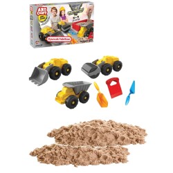 Iş Makineleri Kum Seti (750 Gr.) - Art Craft Kinetik Kum Seti - Oyun Kumu - Art Sand Kumu - Art Craft