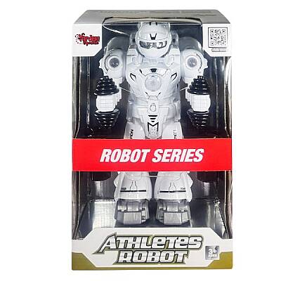Işıklı ve Müzikli Hareketli Atletik Sporcu Pilli Robot - 1