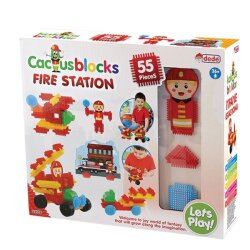 Kaktüs Bloklar İtfaiye (55 Parça) - DEDE