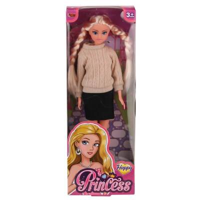 Kazaklı Uzun Örgü Saçlı Oyuncak Bebek 29 cm - 1