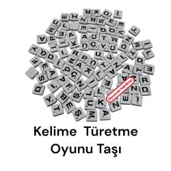 Kelime Üretme Oyunu Taşı Seti 100 Adet Harf - OYUNCAK FABRİKASI
