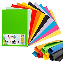 Kika Fon Kartonu 100gr 35x50 10lu Karışık - Kika