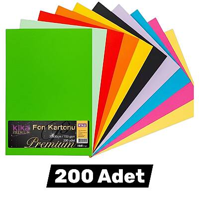 Kika Premium Fon Kartonu 150gr 35x50 -Karışık - 1