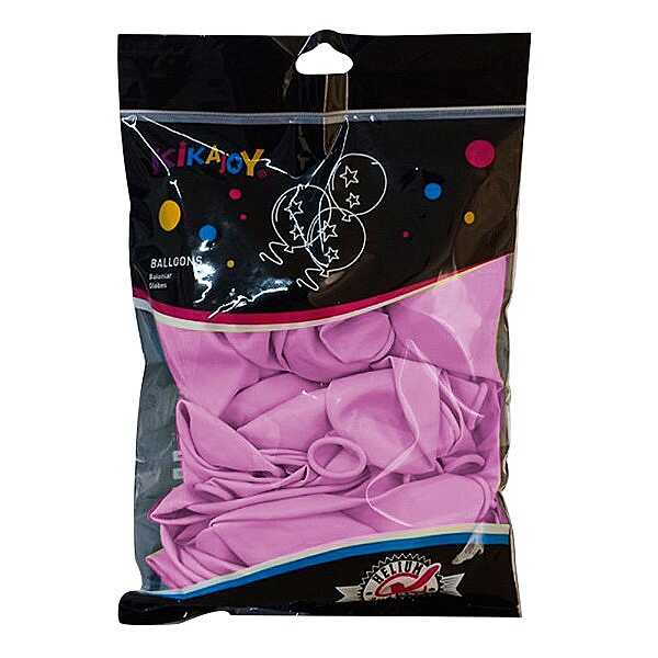Kikajoy 12 İnç Pastel Bebek Pembe Balon 50 Adet Parti Süsleme Balonu