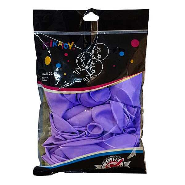 Kikajoy 12 İnç Pastel Mor Balon 50 Adet Parti Süsleme Balonu