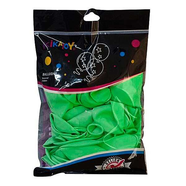 Kikajoy 12 İnç Pastel Yeşil Balon 50 Adet Parti Süsleme Balonu