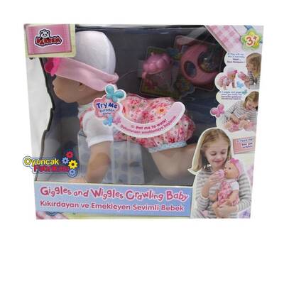 Kıkırdayan ve Emekleyen Sevimli Oyuncak Bebek 40 Cm - 2